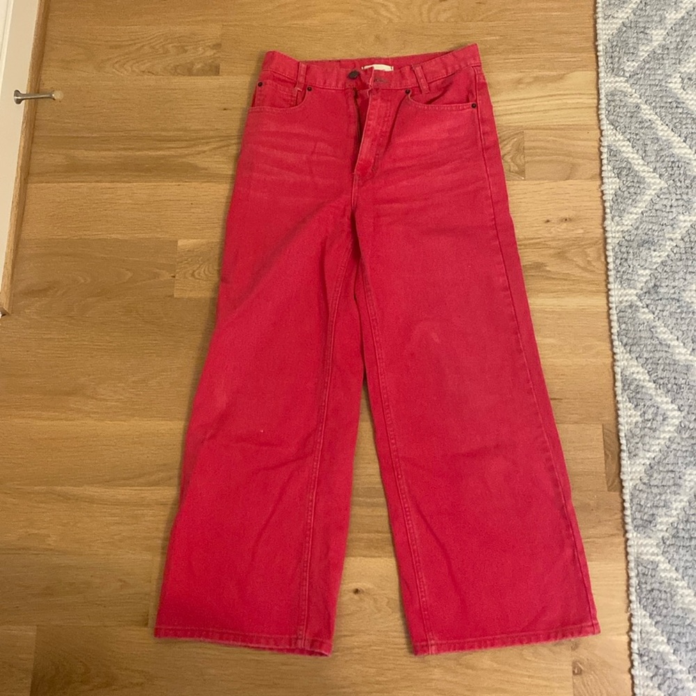 BDG hot pink High and Wide jeans